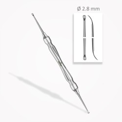 Curettes osseuses Lucas  ⌀ 2,8 mm  bord dentelé