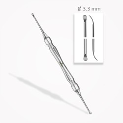 Curettes osseuses Lucas  ⌀ 3,3 mm  bords dentelés