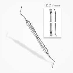 Curettes osseuses Lucas  ⌀ 2,8 mm  bords dentelés