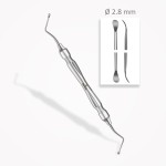 Curettes osseuses Lucas  ⌀ 2,8 mm  bords dentelés