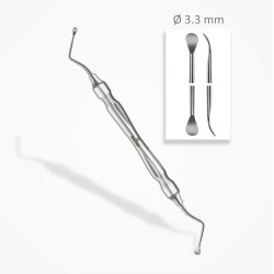Curettes osseuses Lucas  ⌀ 3,3 mm  bords dentelés
