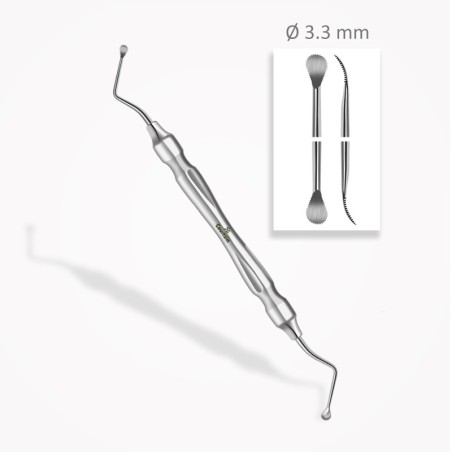 Curettes osseuses Lucas  ⌀ 3,3 mm  bords dentelés