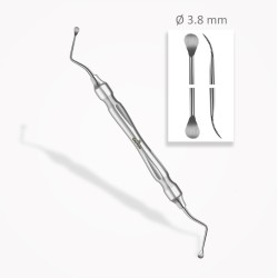 Curettes osseuses Lucas  ⌀ 3,8 mm  bords dentelés