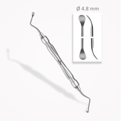 Curettes osseuses Lucas  ⌀ 4,8 mm  bords dentelés