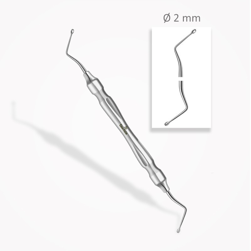 Curettes osseuses HEMINGWAY 1 ⌀ 2 mm Curettes osseuses HEMINGWAY 1 ⌀ 2 mm