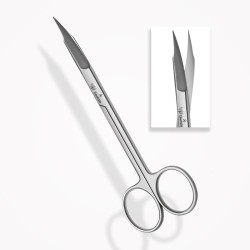 Ciseaux Gingivaux GOLDMANN-FOX Courbés, Tranchants-Tranchants 13 cm