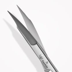 Ciseaux Gingivaux Super Cut GOLDMANN-FOX Courbés, Une Lame Dentelée 13 cm