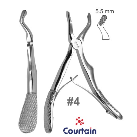 Pediatric Baby Extraction Forceps Double Spring Upper Molars No 4