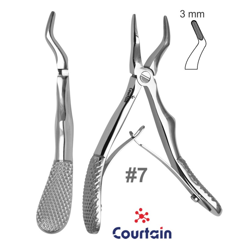 Pediatric Baby Extraction Forceps Double Spring upper roots No 7