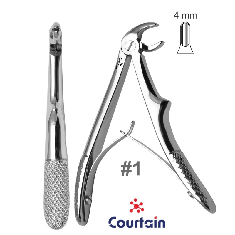 Pediatric Baby Extraction Forceps Double Spring lower incisors No 1