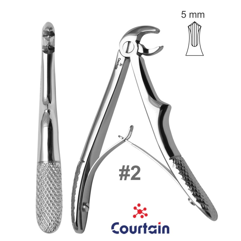 Pediatric Baby Extraction Forceps Double Spring lower molars No 2