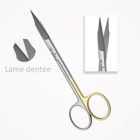 Ciseaux Gingivaux Super Cut GOLDMANN-FOX Droits, Une Lame Dentelée 13 cm