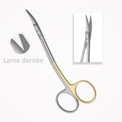 Ciseaux Gingivaux Super Cut LA-GRANGE 11,5 cm, Une Lame Dentelée, Tranchants-Tranchants, Forme S
