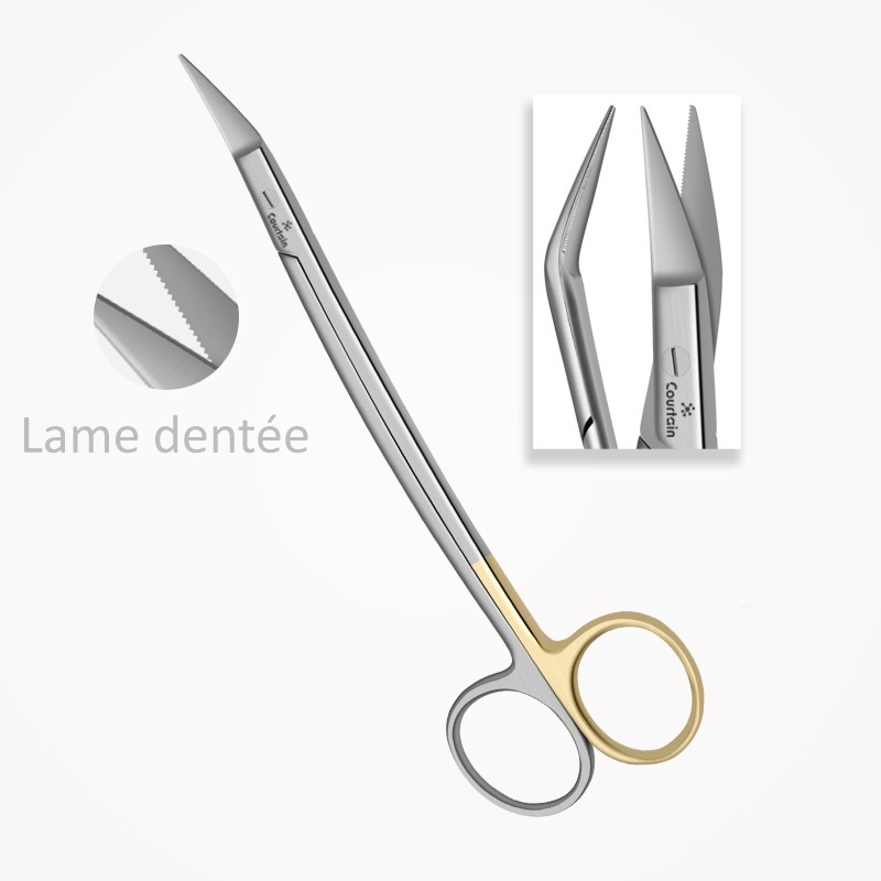 Ciseaux Dean, 17 cm, Lame dentelée