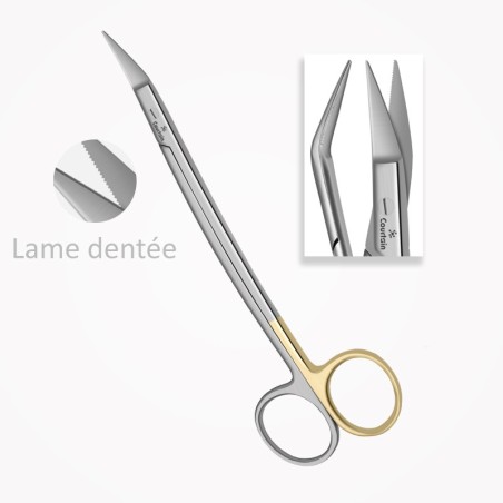 Ciseaux Dean, 17 cm, Lame dentelée